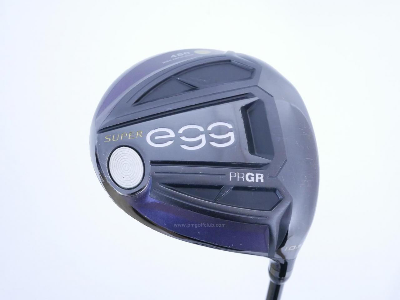 Driver : PRGR : **มีบุบ** ไดรเวอร์ PRGR Super EGG 480cc. (ปี 2021 หน้าเด้งเกินกฏ ตีไกลมาก) Loft 10.5 Flex R (M-37)