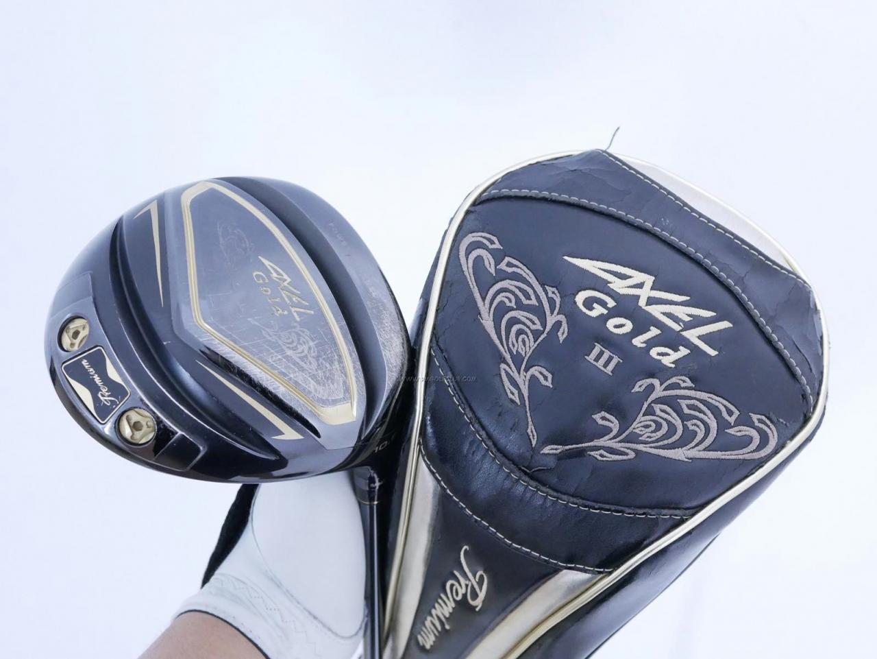 Driver : Tsuruya : Tsuruya AXEL Gold Premium III (รุ่นปี 2019 ตัวท๊อป หน้าเด้งสุดๆ COR 0.86 ของใหม่ 4 หมื่น) Loft 10.5 Flex R