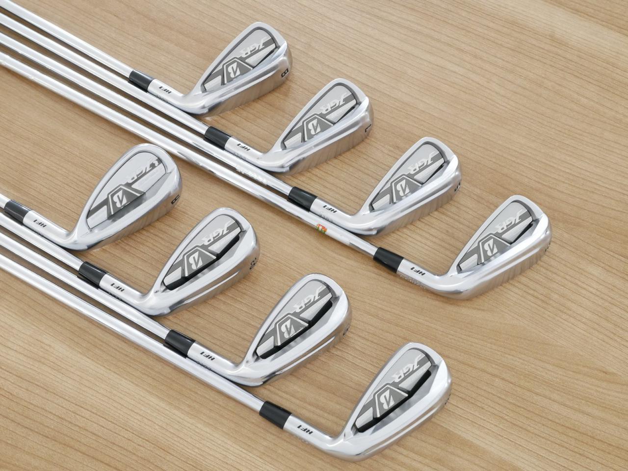 Iron set : Bridgestone : ชุดเหล็ก Bridgestone Tour B JGR HF1 Forged (รุ่นปี 2018 ตีไกลกว่าปกติ 2 เบอร์) มีเหล็ก 5-P1,P2,Aw (8 ชิ้น) ก้านเหล็ก NS Pro Zelos 8 Flex R