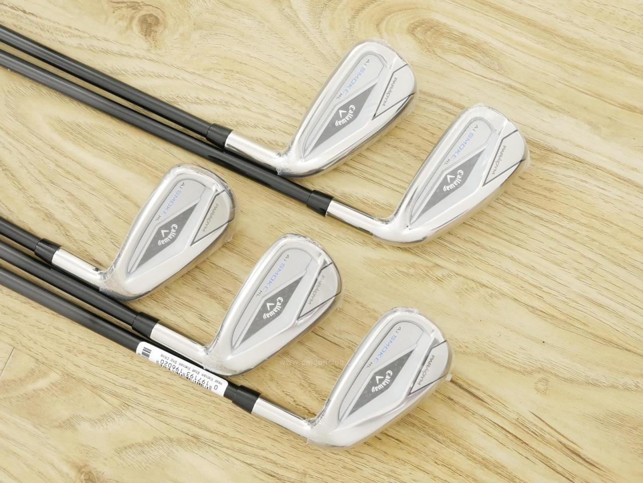 Iron set : Callaway : **ของใหม่ ยังไม่แกะพลาสติก** ชุดเหล็ก Callaway Paradym Ai Smoke HL (รุ่นล่าสุด ออกปี 2024 ตีง่ายมาก ไกล Japan Spec.) มีเหล็ก 6-Pw (5 ชิ้น) ก้านกราไฟต์ Fujikura TENSEI 50 Flex R