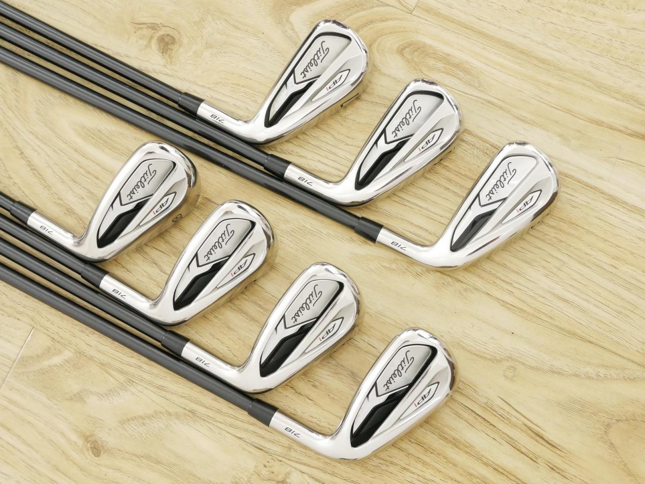 Iron set : Titleist : ชุดเหล็ก Titleist AP1 718 (ออกปี 2018) มีเหล็ก 5-Pw,48 (7 ชิ้น) ก้านกราไฟต์ Fujikura MCI 60 Flex R