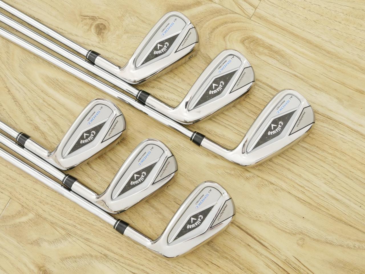 Iron set : Callaway : ชุดเหล็ก Callaway Paradym Ai Smoke Max Fast (รุ่นล่าสุด ออกปี 2024 ตีง่ายมาก ไกล Japan Spec.) มีเหล็ก 6-Pw,Aw (6 ชิ้น) ก้านเหล็ก NS Pro ZELOS 7 Flex S