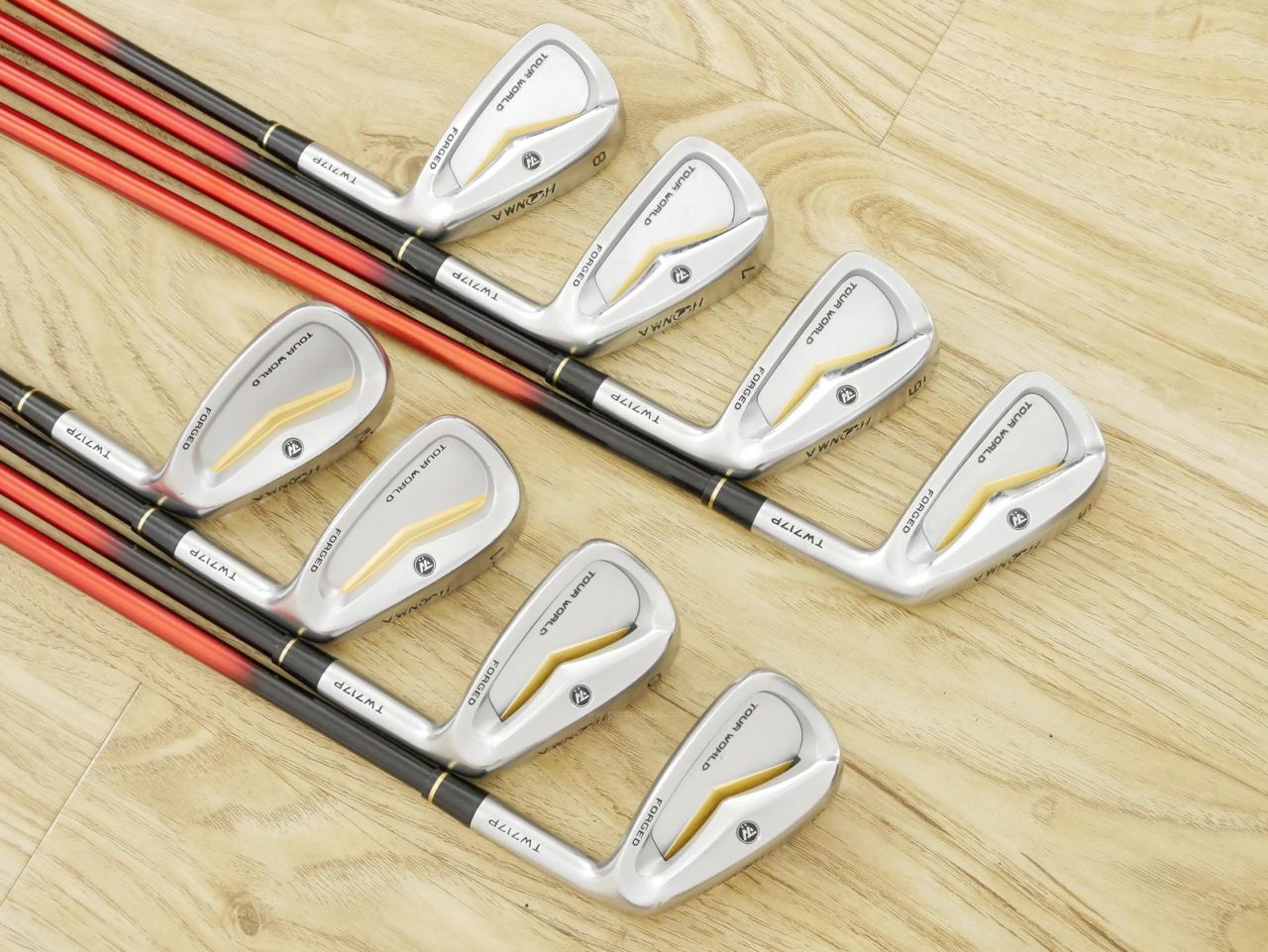 Iron set : Honma : ชุดเหล็ก Honma Tour World TW717P (Forged) มีเหล็ก 5-11,Sw (8 ชิ้น) ก้านกราไฟต์ Honma ARMRQ 8 (54) Flex R (2 ดาว)