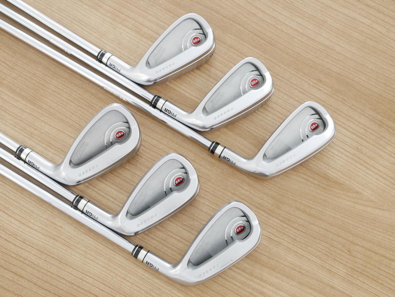 Iron set : PRGR : ชุดเหล็กกระเทย PRGR Egg PF Forged (รุ่นปี 2019 ตีง่ายและไกลมากๆ โกงสุดๆ) มีเหล็ก 6-Pw,Aw (6 ชิ้น) ก้านเหล็ก NS Pro 75 Flex R