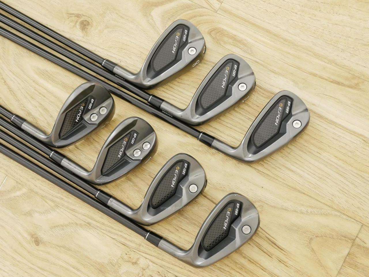 Iron set : Epon : ชุดเหล็ก EPON EF-02I Forged (ออกปี 2022 ใบใหญ่ ตีง่าย ไกล) มีเหล็ก 6-Pw,Aw,Sw (7 ชิ้น) ก้านกราไฟต์ Graphite Design RAUNE i75 Flex S