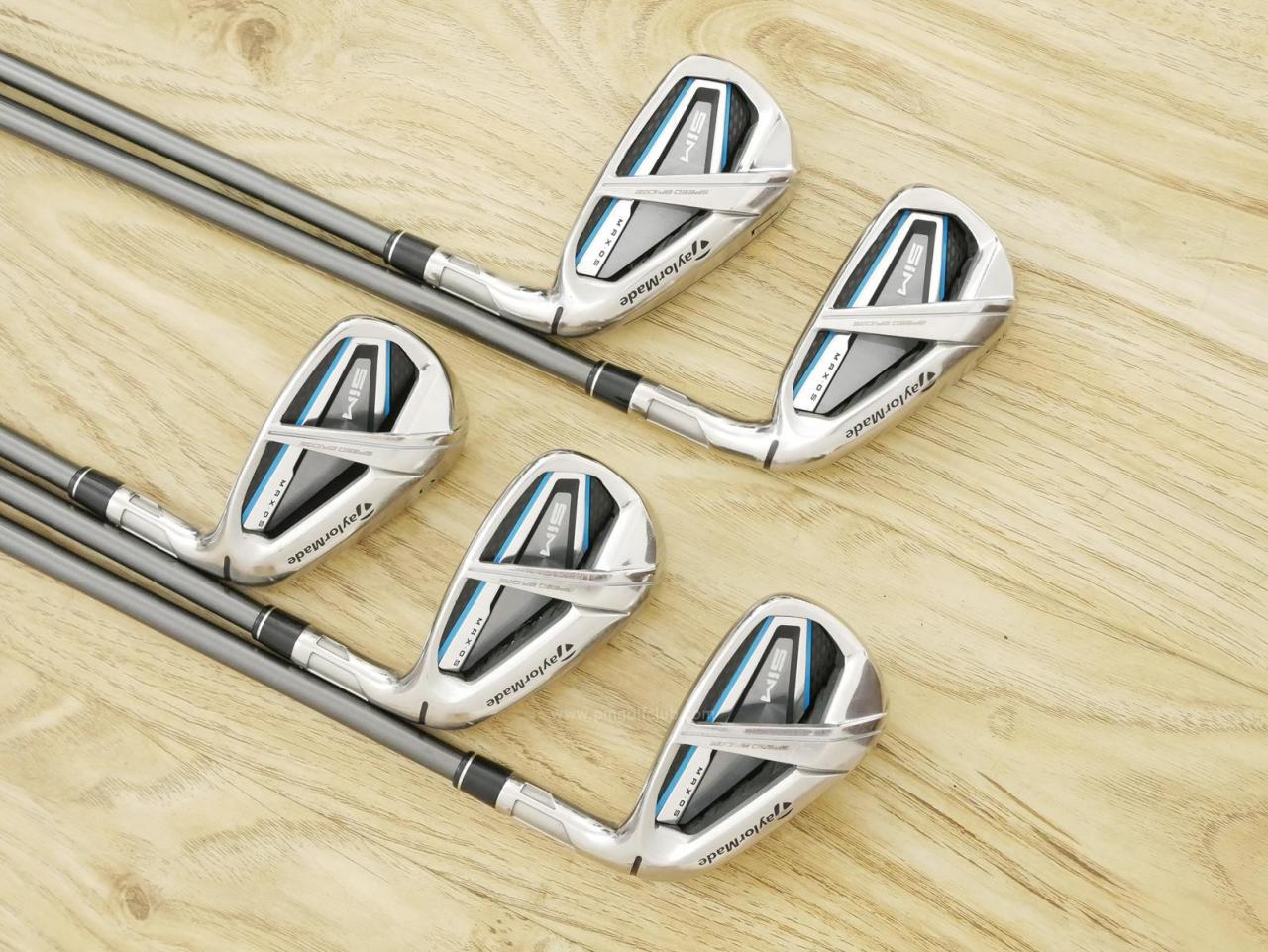 Iron set : Taylormade : ชุดเหล็ก Taylormade SIM MAX OS (ออกปี 2020 Japan Spec.) มีเหล็ก 6-Pw (5 ชิ้น) ก้านกราไฟต์ Mitsubishi Tensei TM60 Flex R