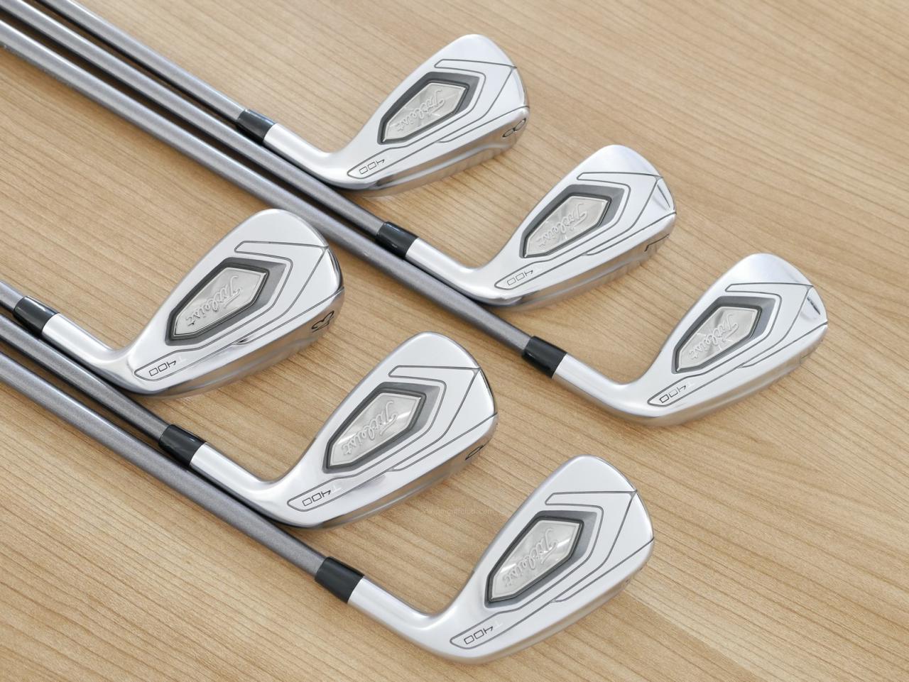 Iron set : Titleist : ชุดเหล็ก Titleist T400 (ตีง่ายที่สุด ไกลที่สุด ออกปี 2020) มีเหล็ก 6-Pw,43 (6 ชิ้น) ก้านกราไฟต์ Mitsubishi TENSEI 50 Flex R