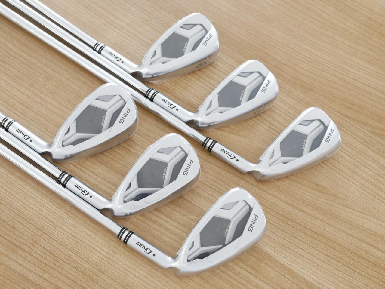 Iron set : Ping : **ของใหม่ ยังไม่แกะพลาสติก** ชุดเหล็ก Ping G430 (ออกปี 2023 Japan Spec. ใบใหญ่ ง่าย ไกล) มีเหล็ก 6-W,45 (6 ชิ้น) ก้านเหล็ก NS Pro 950 NEO Flex S