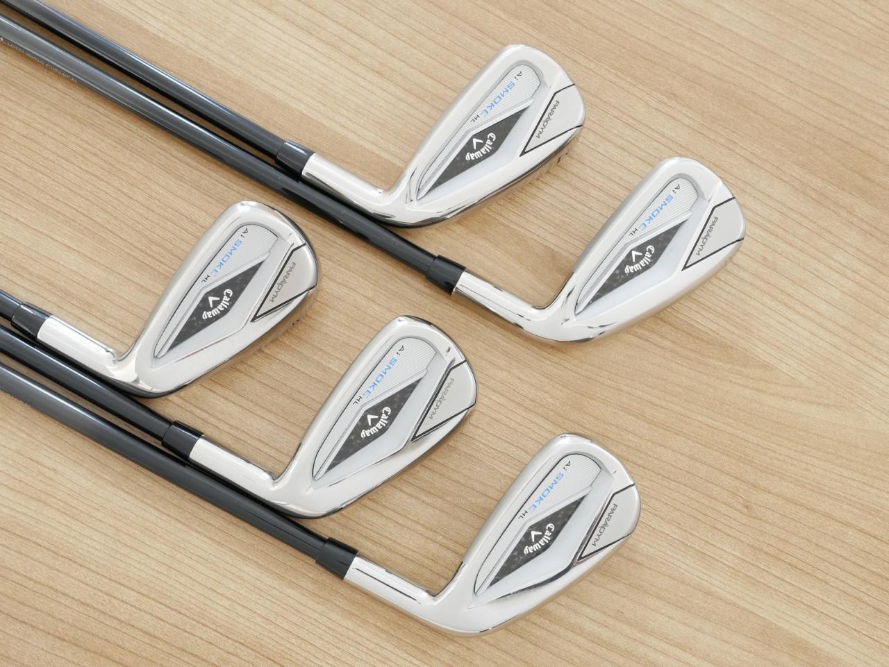 Iron set : Callaway : ชุดเหล็ก Callaway Paradym Ai Smoke HL (รุ่นล่าสุด ออกปี 2024 ตีง่ายมาก ไกล Japan Spec.) มีเหล็ก 6-Pw (5 ชิ้น) ก้านกราไฟต์ Fujikura TENSEI 50 Flex R