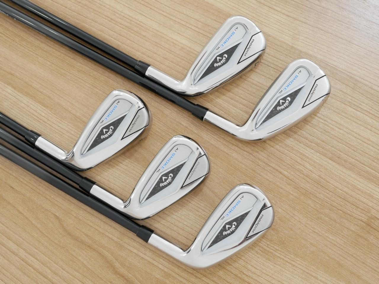 Iron set : Callaway : ชุดเหล็ก Callaway Paradym Ai Smoke HL (ออกปี 2024 ตีง่ายมาก ไกล Japan Spec.) มีเหล็ก 6-Pw (5 ชิ้น) ก้านกราไฟต์ Mitsubishi TENSEI 50 Flex R