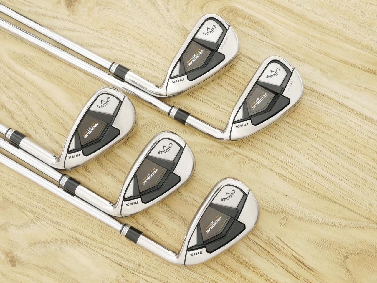 Iron set : Callaway : ชุดเหล็ก Callaway Rogue ST Max (ออกปี 2022 ตีง่าย ไกลมาก) มีเหล็ก 6-Pw (5 ชิ้น) ก้านเหล็ก NS Pro 850 NEO Flex R