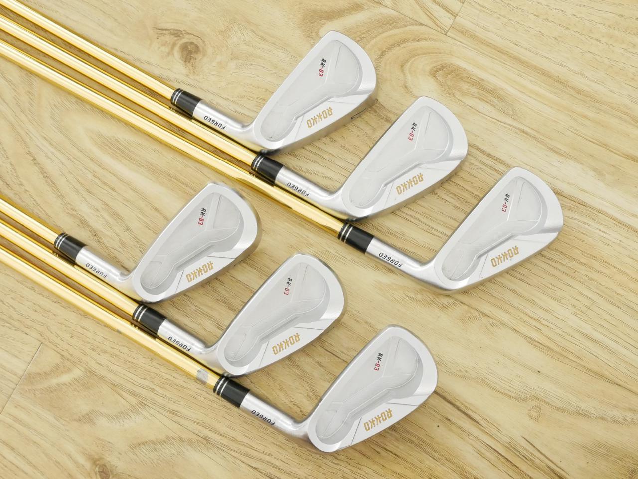 Iron set : Other Brand : ชุดเหล็ก Rokko RK-03 Forged มีเหล็ก 5-Pw (6 ชิ้น) ก้านกราไฟต์ Flex SR