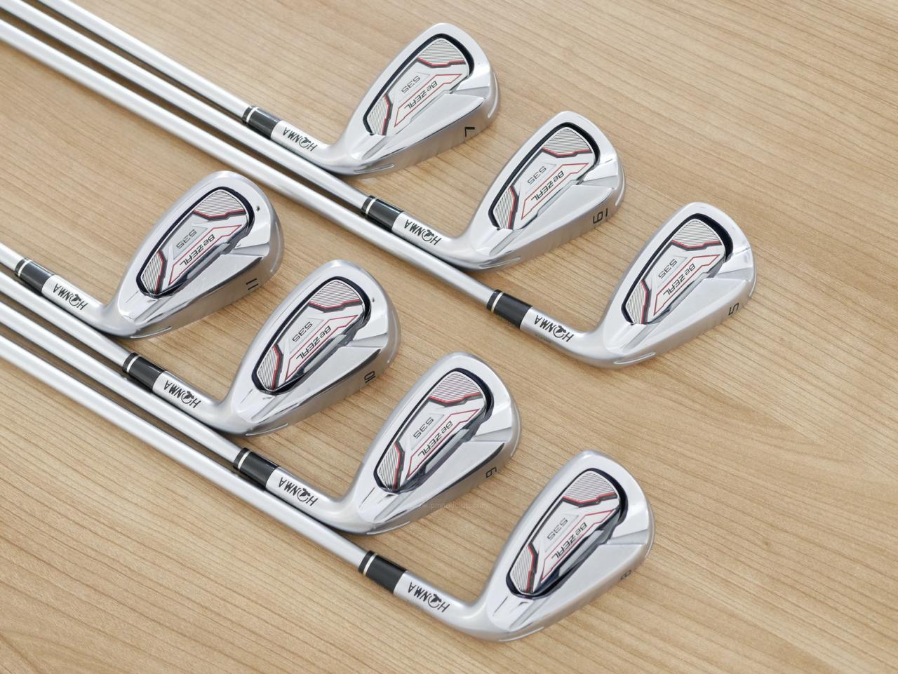 Iron set : Honma : ชุดเหล็ก Honma Bezeal 535 (ปี 2019 รุ่นนี้ใบใหญ่ที่สุดของ Honma) มีเหล็ก 5-11 (7 ชิ้น) ก้านกราไฟต์ Honma Vizard 48 Flex SR