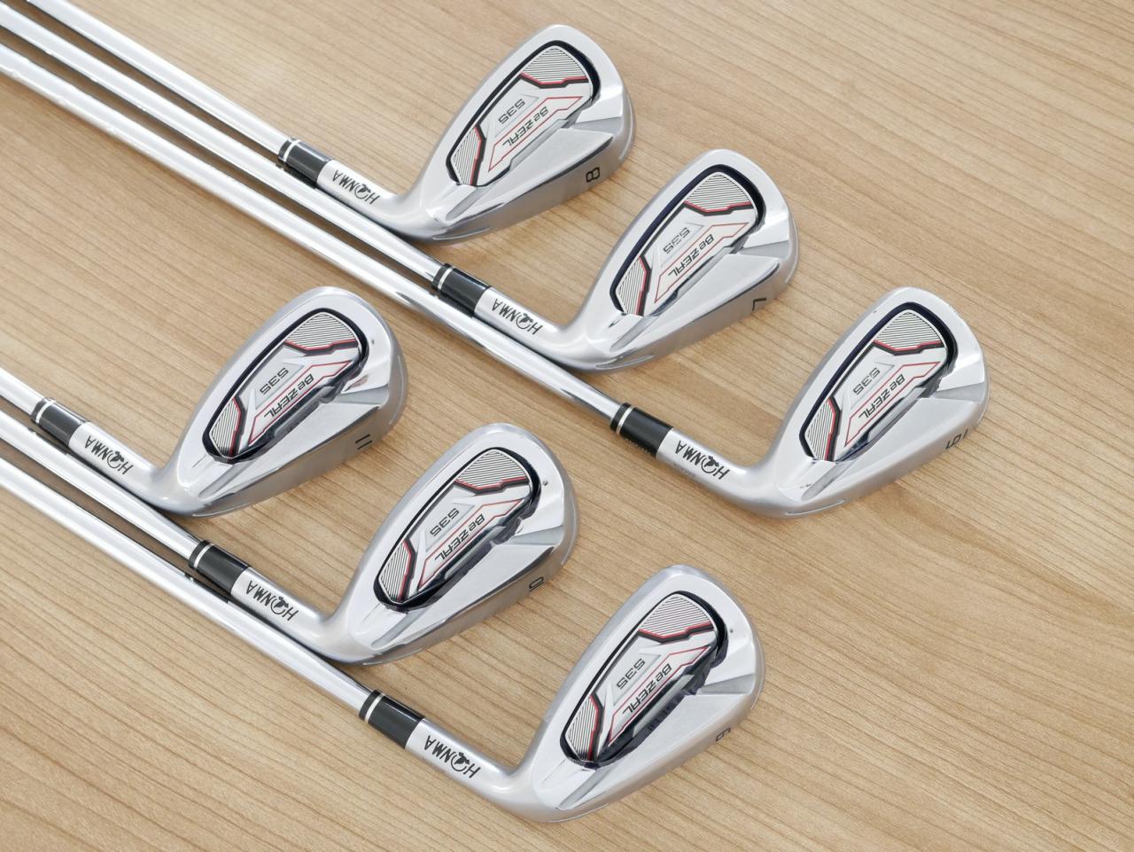 Iron set : Honma : ชุดเหล็ก Honma Bezeal 535 (ปี 2019 รุ่นนี้ใบใหญ่ที่สุดของ Honma) มีเหล็ก 6-11 (6 ชิ้น เทียบเท่า 5-Pw) ก้านเหล็ก NS Pro 950 Flex R
