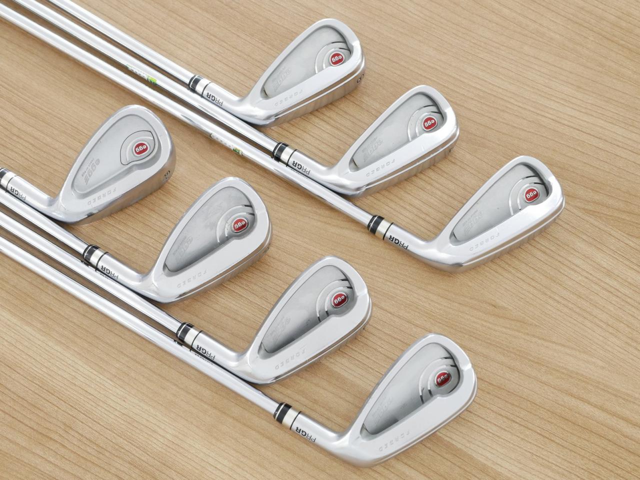 Iron set : PRGR : ชุดเหล็ก PRGR Egg PF Forged (รุ่นปี 2019 ตีง่ายและไกลมากๆ โกงสุดๆ) มีเหล็ก 6-Pw,Aw,As (7 ชิ้น) ก้านเหล็ก NS Pro 80 Flex SR