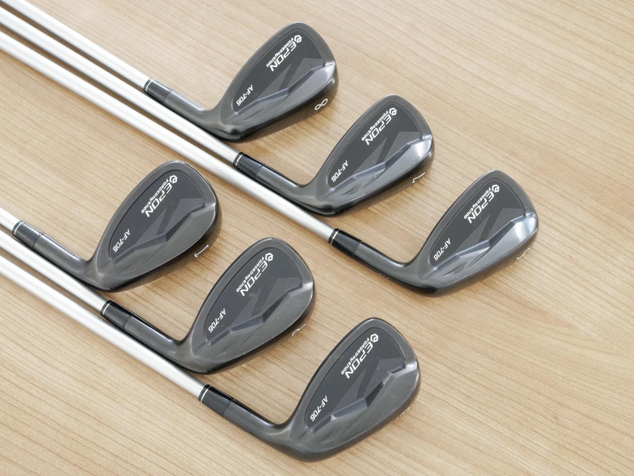 Iron set : Epon : ชุดเหล็ก EPON AF-706 Black Forged (หายากมาก ออกปี 2021 ใบใหญ่ ตีง่าย ไกล) มีเหล็ก 6-Pw,Tw (6 ชิ้น) ก้านกราไฟต์ Fujikura MCI 80 Flex R