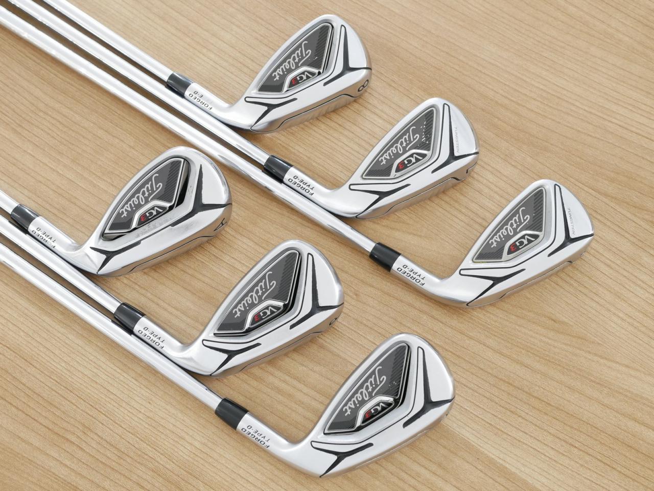 Iron set : Titleist : ชุดเหล็ก Titleist VG3 Type D Forged (รุ่นปี 2019 Japan Spec. ตีง่ายและไกลที่สุดของ Titleist) มีเหล็ก 6-Pw,Aw (6 ชิ้น) ก้านเหล็ก NS Pro 950 Flex S