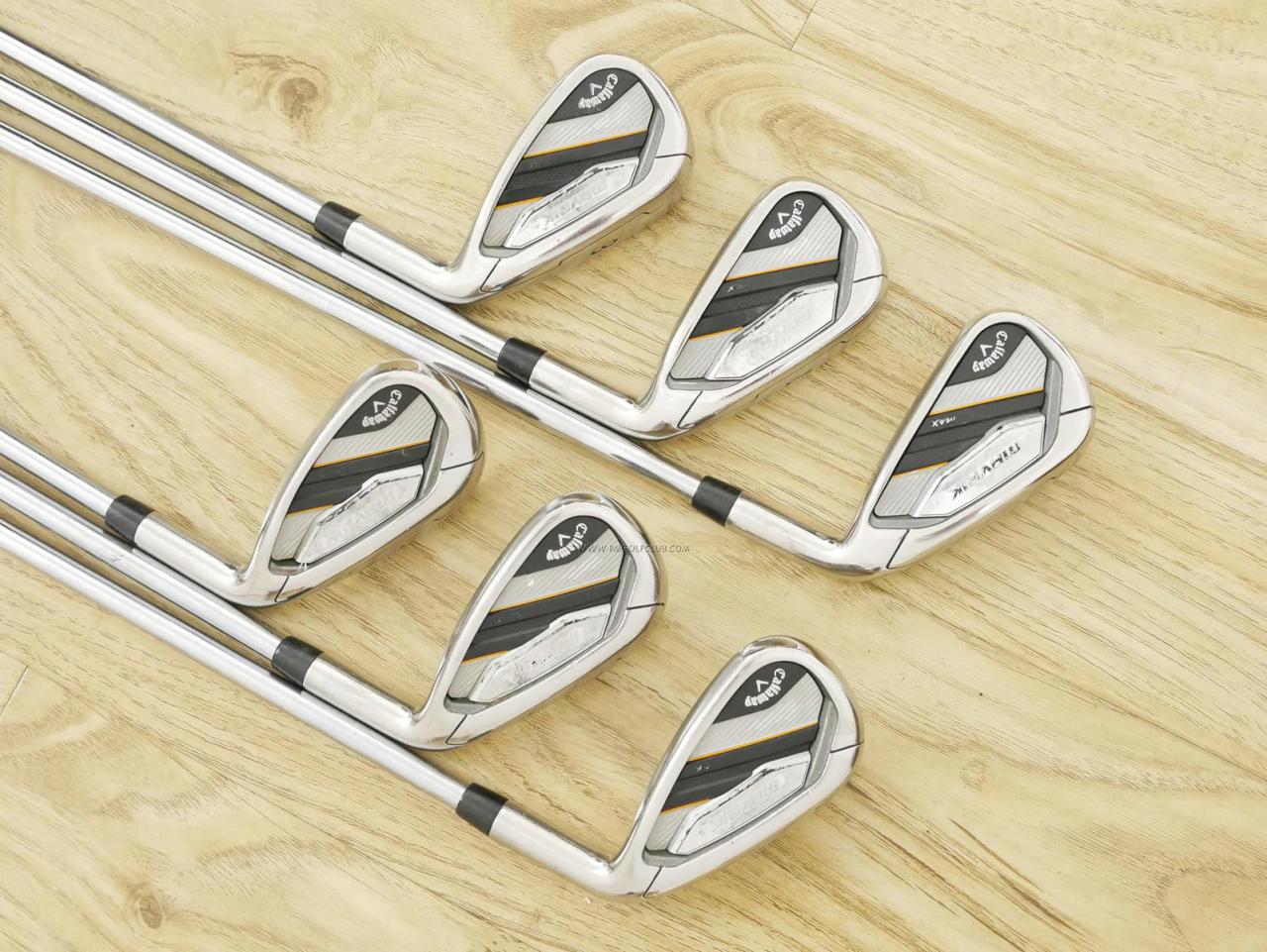 Iron set : Callaway : ชุดเหล็ก Callaway Mavrik MAX (ออกปี 2020 ตีง่าย ไกลมากๆ) มีเหล็ก 6-Pw,Aw (6 ชิ้น) ก้านเหล็ก NS Pro Zelos 7 Flex S