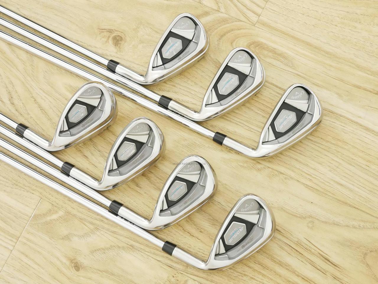 Iron set : Callaway : ชุดเหล็ก Callaway Rogue Star CF18 (ออกปี 2018 ตีง่าย ไกลมากๆ) มีเหล็ก 6-Pw,Aw,Gw (7 ชิ้น) ก้านเหล็ก NS Pro ZELOS 7 Flex S