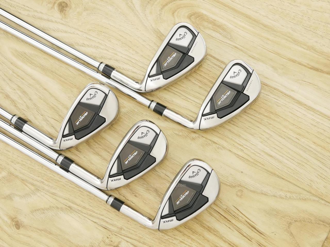 Iron set : Callaway : ชุดเหล็ก Callaway Rogue ST Max (ออกปี 2022 ตีง่าย ไกลมาก) มีเหล็ก 6-Pw (5 ชิ้น) ก้านเหล็ก NS Pro 850 NEO Flex R