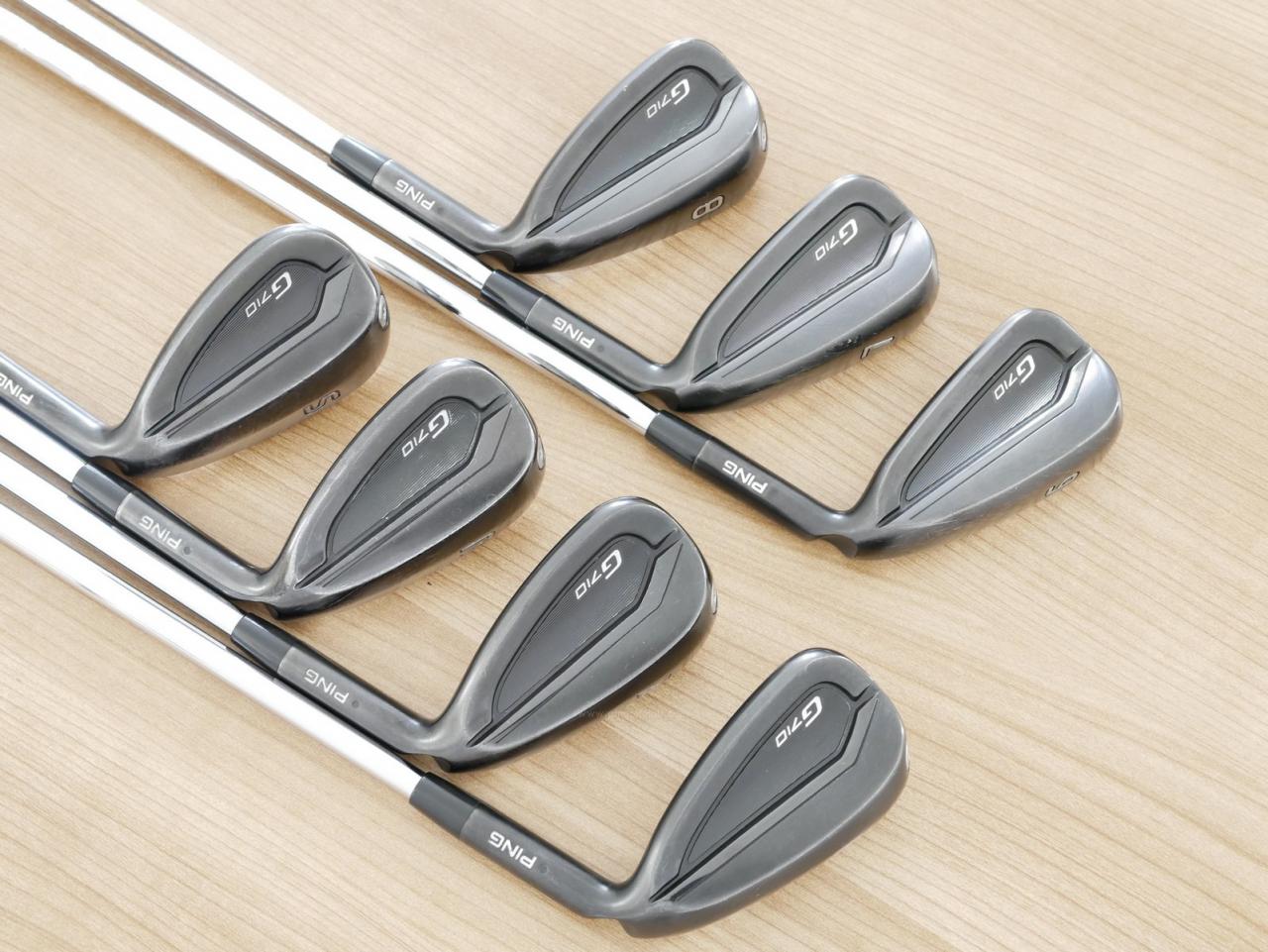 Iron set : Ping : ชุดเหล็ก Ping G710 (ปี 2021 Japan Spec. ใบใหญ่ ง่ายที่สุด ไกลที่สุดของ Ping) มีเหล็ก 6-Pw,Aw,Sw (7 ชิ้น)  ก้านเหล็ก NS Pro 950 NEO Flex R