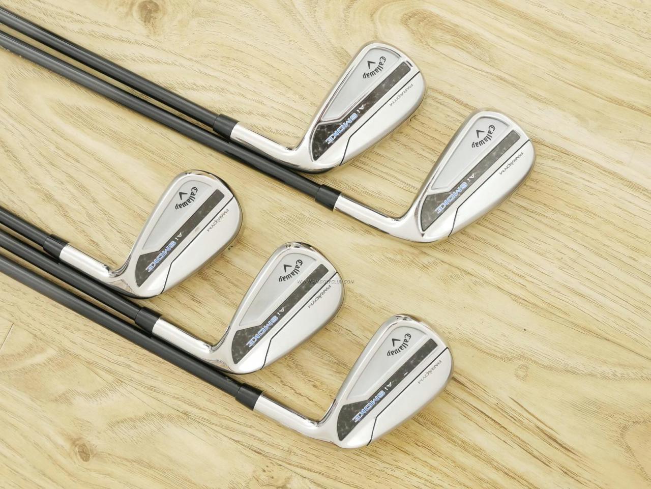 Iron set : Callaway : ชุดเหล็ก Callaway Paradym Ai Smoke (รุ่นล่าสุด ออกปี 2024 ตีง่ายมาก ไกล Japan Spec.) มีเหล็ก 6-Pw (5 ชิ้น) ก้านกราไฟต์ Fujikura TENSEI 50 Flex R