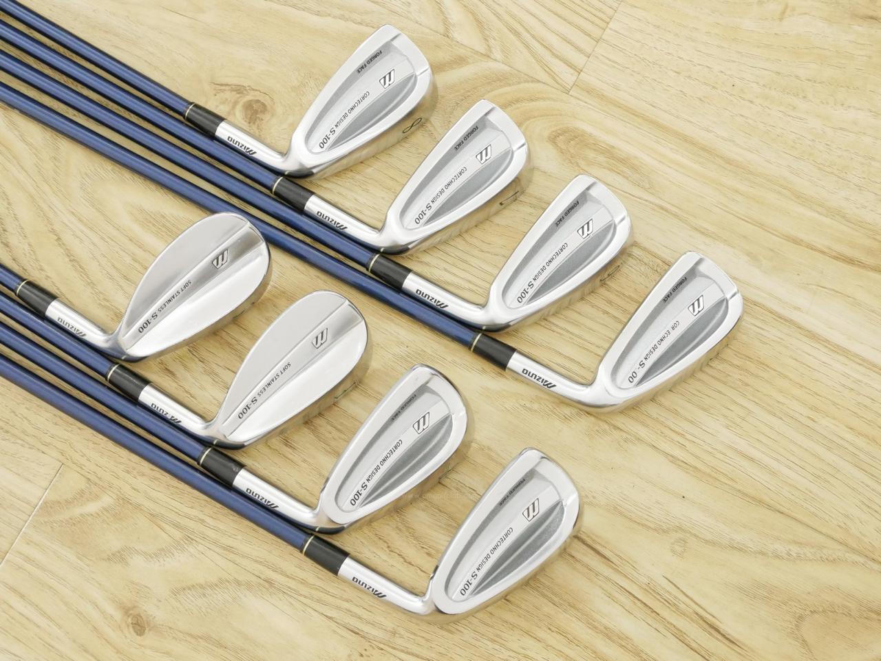 Iron set : Mizuno : ชุดเหล็ก Mizuno S-100 Forged มีเหล็ก 5-Pw,Aw,Sw (8 ชิ้น) ก้านกราไฟต์ Flex SR