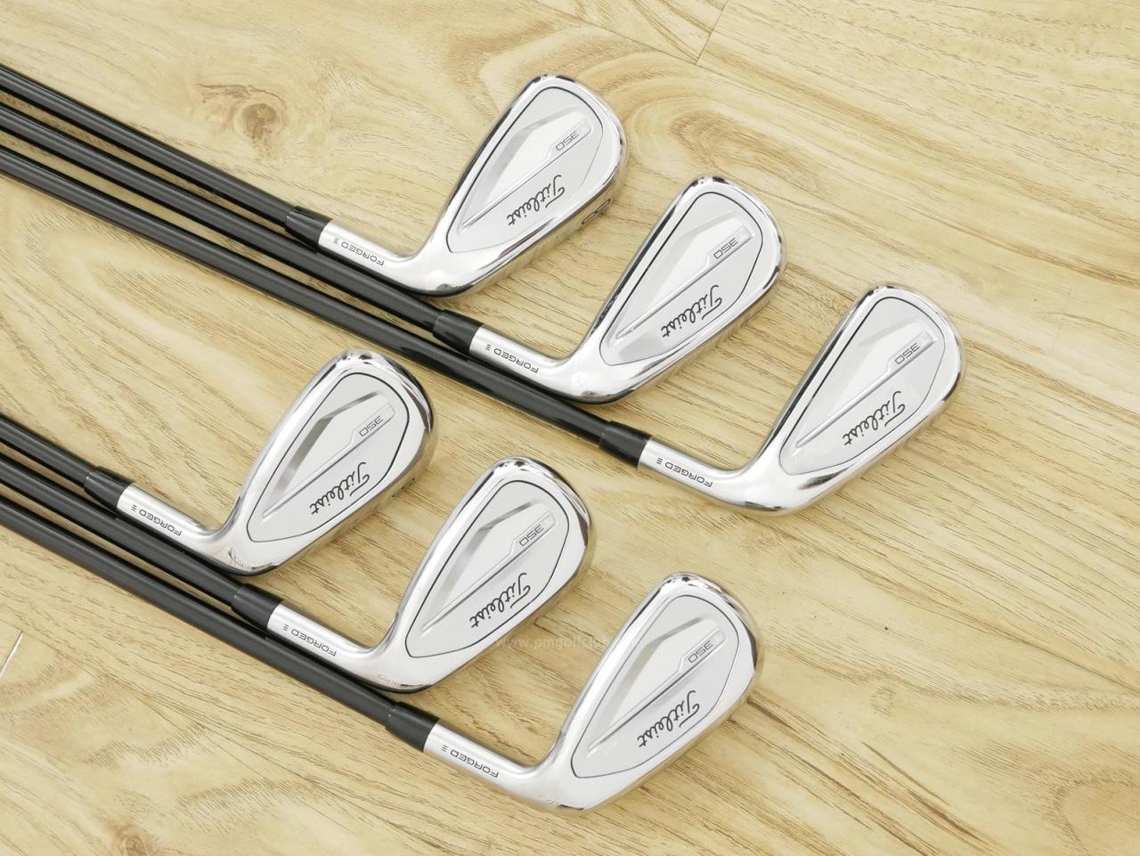 Iron set : Titleist : ชุดเหล็ก Titleist T350 Forged (รุ่นใหม่ล่าสุด ออกปี 2023) มีเหล็ก 6-Pw,48 (6 ชิ้น) ก้านกราไฟต์ Mitsubishi TENSEI AM2 Flex S