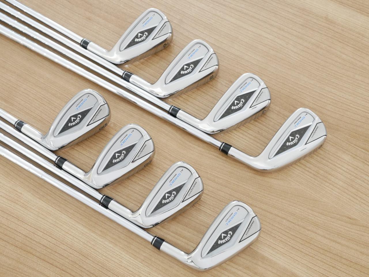 Iron set : Callaway : ชุดเหล็ก Callaway Paradym Ai Smoke Max Fast (รุ่นล่าสุด ออกปี 2024 ตีง่ายมาก ไกล Japan Spec.) มีเหล็ก 6-Pw,Aw,Gw,Sw (8 ชิ้น) ก้านเหล็ก NS Pro 850 NEO Flex S