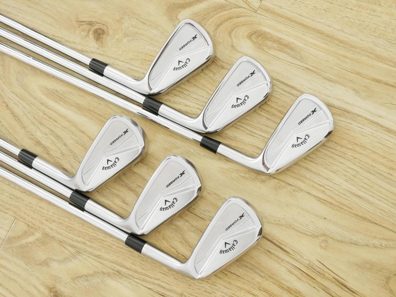 Iron set : Callaway : ชุดเหล็ก Callaway X Forged (รุ่นล่าสุด ปี 2024 นุ่ม แน่น หล่อมาก) มีเหล็ก 5-Pw (6 ชิ้น) ก้านเหล็ก NS Pro Modus 105 Flex S