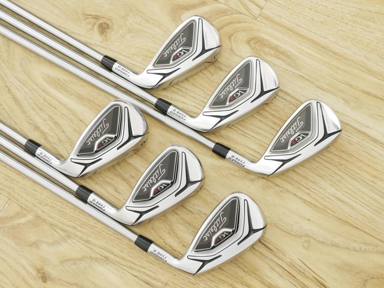 Iron set : Titleist : ชุดเหล็ก Titleist VG3 Type D Forged (รุ่นปี 2019 Japan Spec. ตีง่ายและไกลที่สุดของ Titleist) มีเหล็ก 5-Pw (6 ชิ้น) ก้านกราไฟต์ Mitsubishi VGI Flex R