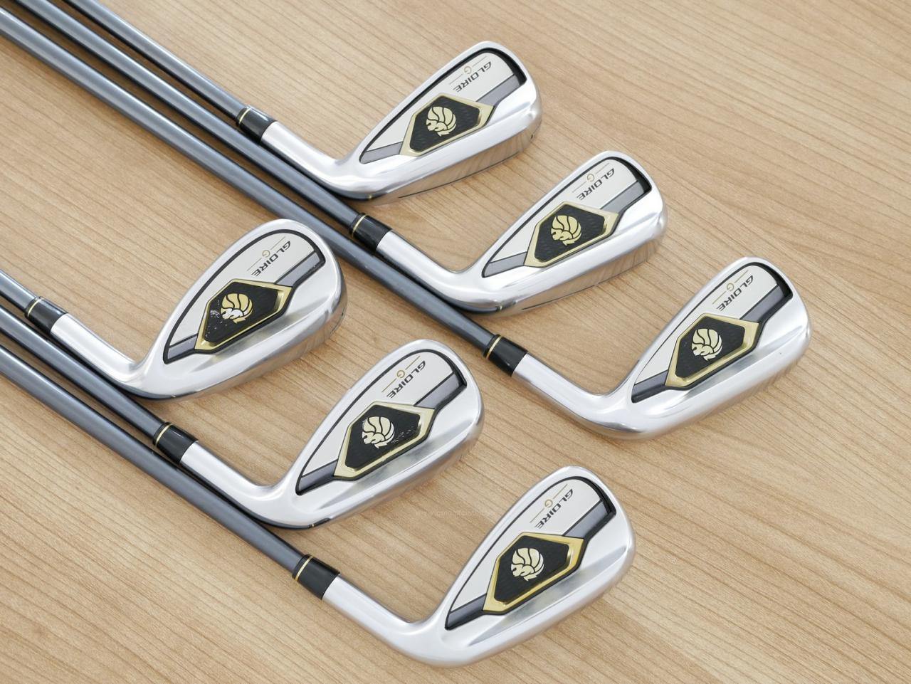 Iron set : Taylormade : ชุดเหล็ก Taylormade Gloire G (รุ่นท๊อปสุด ตีไกลมากๆ เหล็ก 7 Loft 26.5 หน้าเด้ง) มีเหล็ก 6-Pw,Aw (6 ชิ้น) ก้านกราไฟต์ Flex S