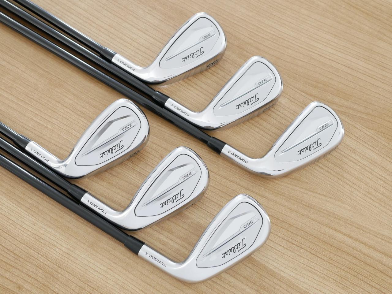 Iron set : Titleist : ชุดเหล็ก Titleist T350 Forged (รุ่นใหม่ล่าสุด ออกปี 2023) มีเหล็ก 6-Pw,48 (6 ชิ้น) ก้านกราไฟต์ Mitsubishi TENSEI AM2 Flex S