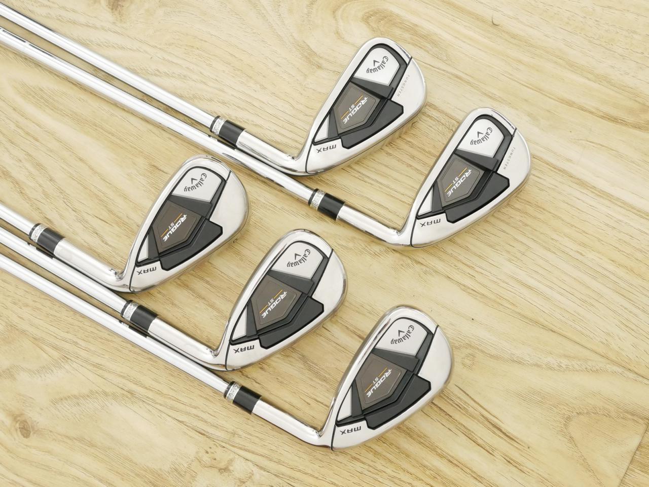 Iron set : Callaway : ชุดเหล็ก Callaway Rogue ST Max (ออกปี 2022 ตีง่าย ไกลมาก) มีเหล็ก 6-Pw (5 ชิ้น) ก้านเหล็ก NS Pro 850 NEO Flex R