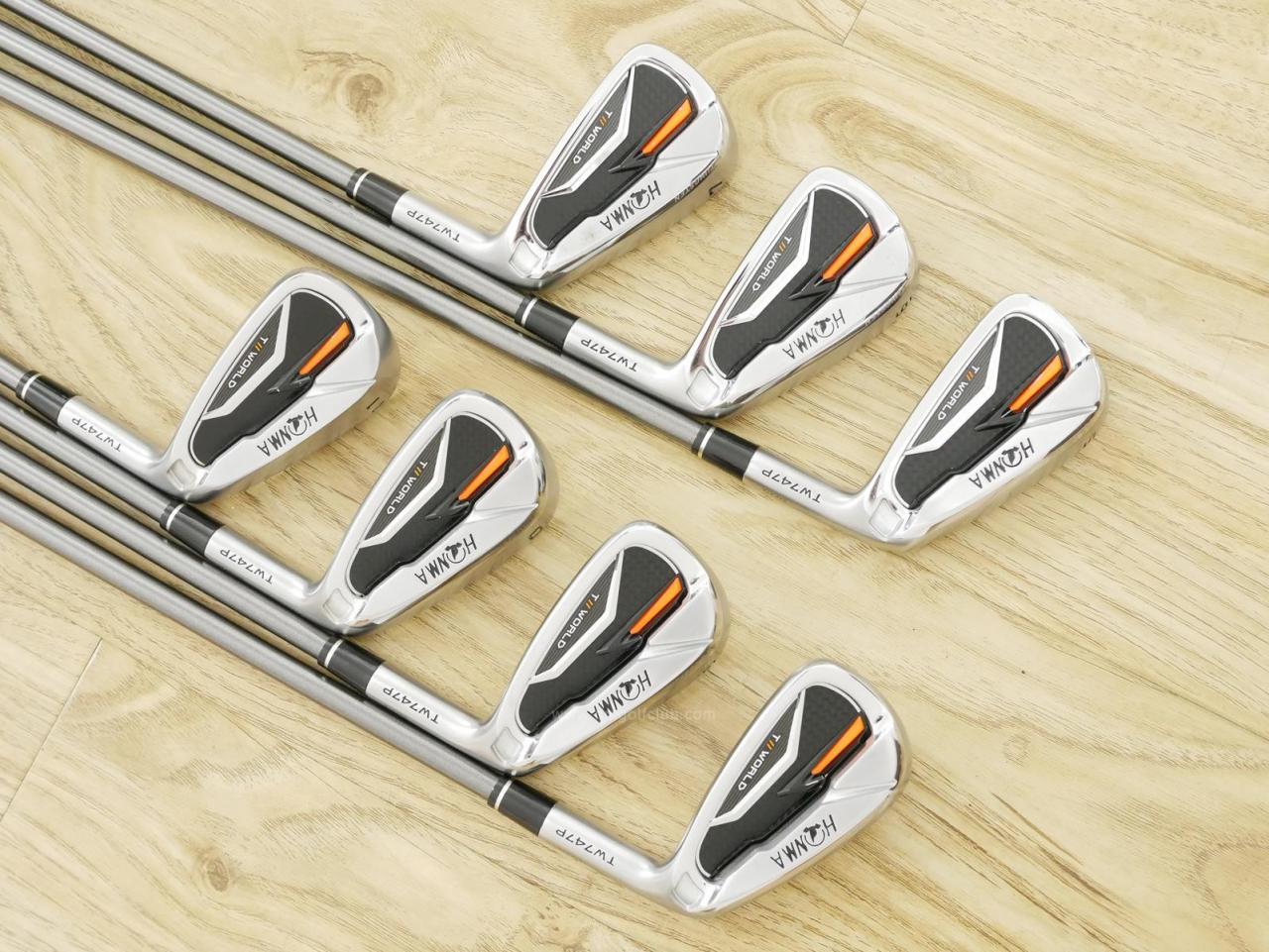 Iron set : Honma : ชุดเหล็ก Honma Tour World TW747P (รุ่นปี 2019) มีเหล็ก 5-11 (7 ชิ้น) ก้านกราไฟต์ Honma Vizard 50 Flex R