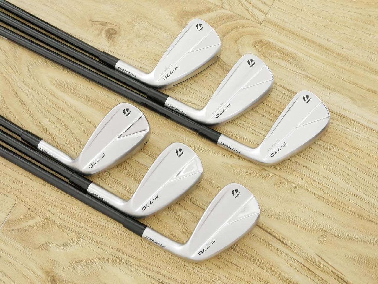 Iron set : Taylormade : ชุดเหล็ก Taylormade P770 Forged (รุ่นล่าสุด ปี 2023 นุ่ม แน่น)  มีเหล็ก 5-Pw (6 ชิ้น) ก้านกราไฟต์ Mitsubishi Diamana Thump i95 Flex S