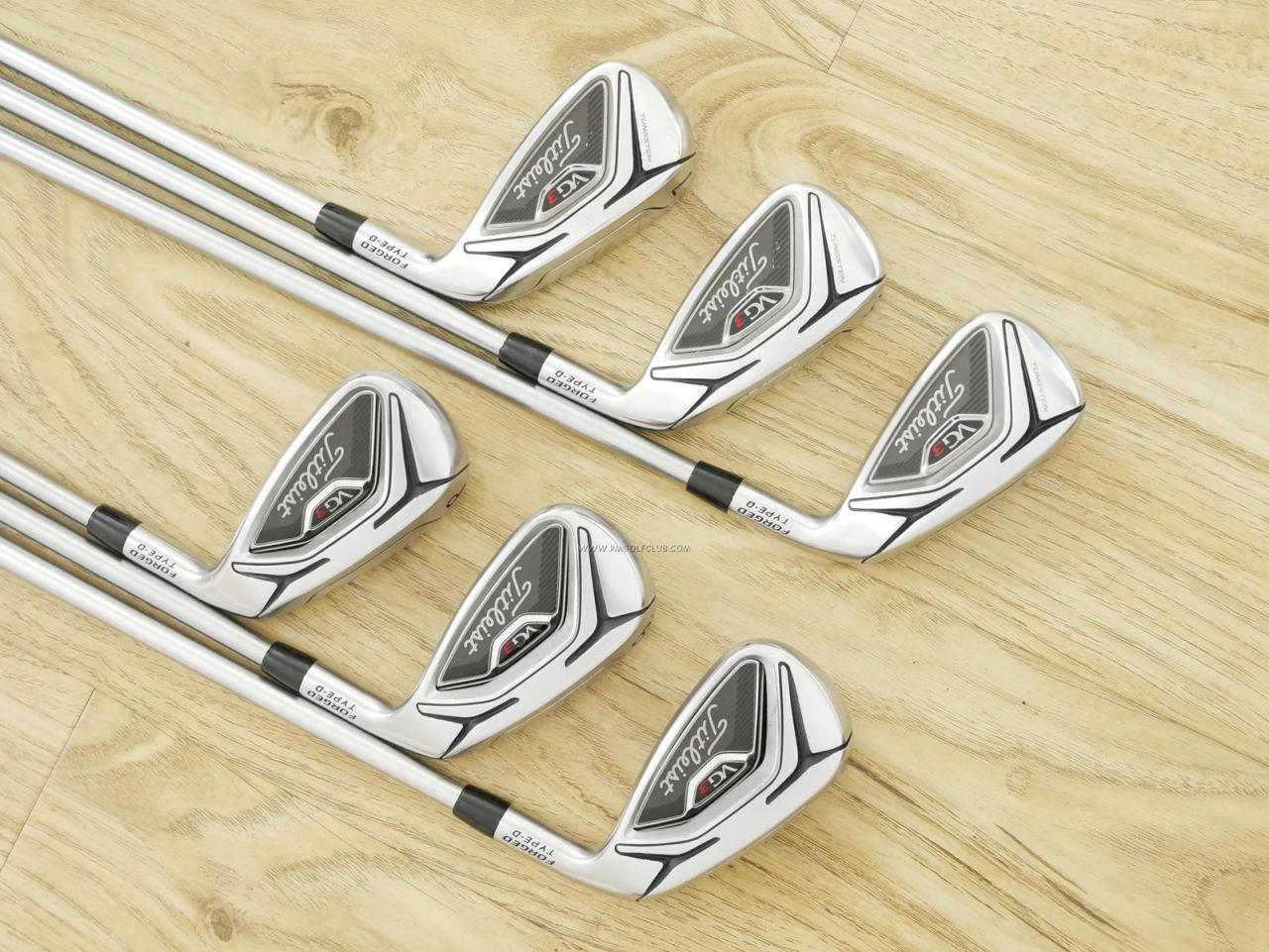 Iron set : Titleist : ชุดเหล็ก Titleist VG3 Type D Forged (รุ่นปี 2019 Japan Spec. ตีง่ายและไกลที่สุดของ Titleist) มีเหล็ก 5-Pw (6 ชิ้น) ก้านกราไฟต์ Mitsubishi VGI Flex R