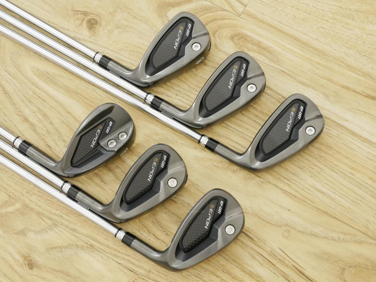 Iron set : Epon : ชุดเหล็ก EPON EF-02I Forged (ออกปี 2022 ใบใหญ่ ตีง่าย ไกล) มีเหล็ก 6-Pw,Aw (6 ชิ้น) ก้านเหล็ก Project X UL 95g 5.5 Flex S