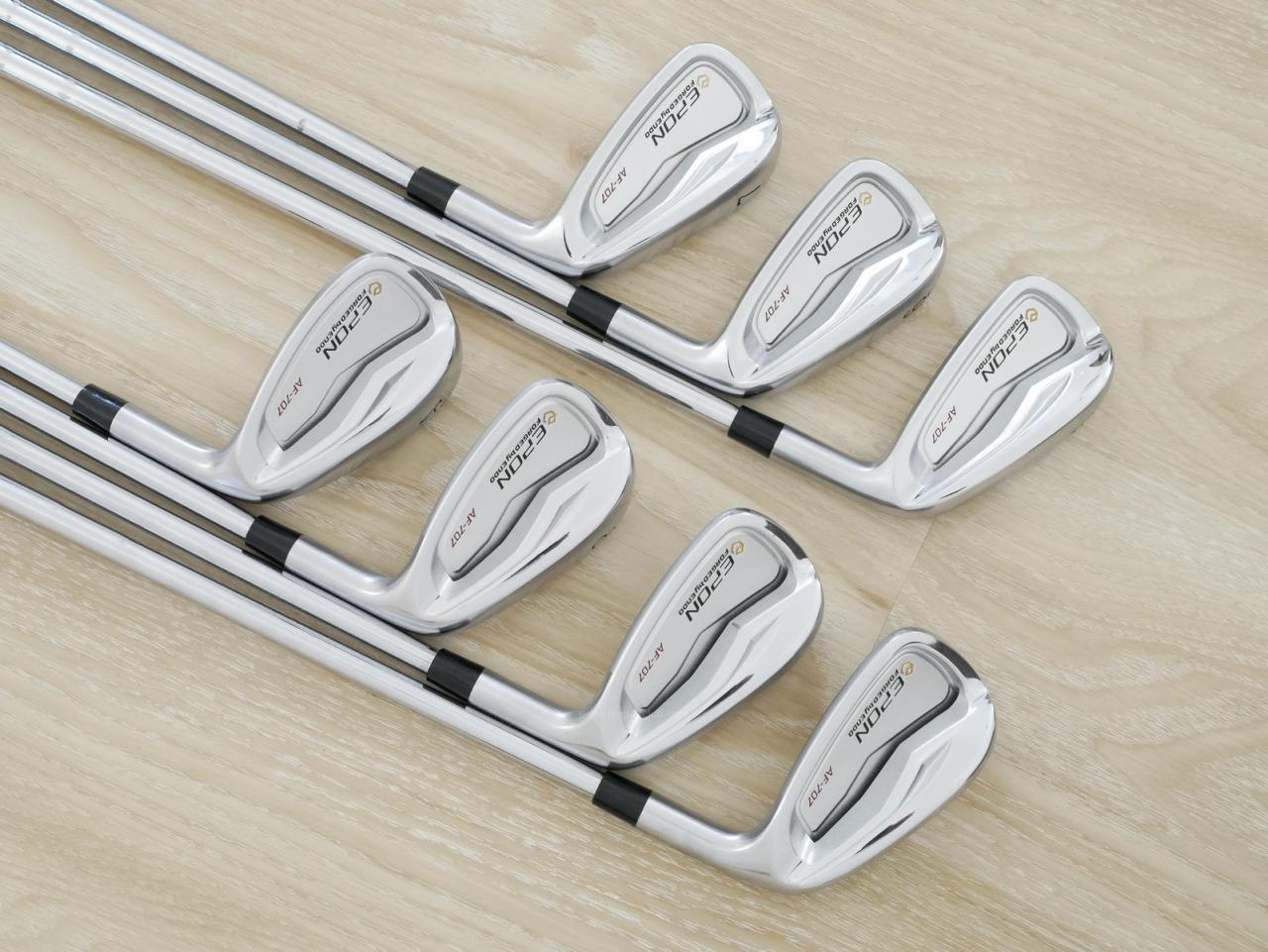 Iron set : Epon : ชุดเหล็ก EPON AF-707 Forged (รุ่นล่าสุด ปี 2024 ใบใหญ่ ตีง่าย ไกล) มีเหล็ก 5-Pw,Aw (7 ชิ้น) ก้านเหล็ก NS Pro 950 NEO Flex S