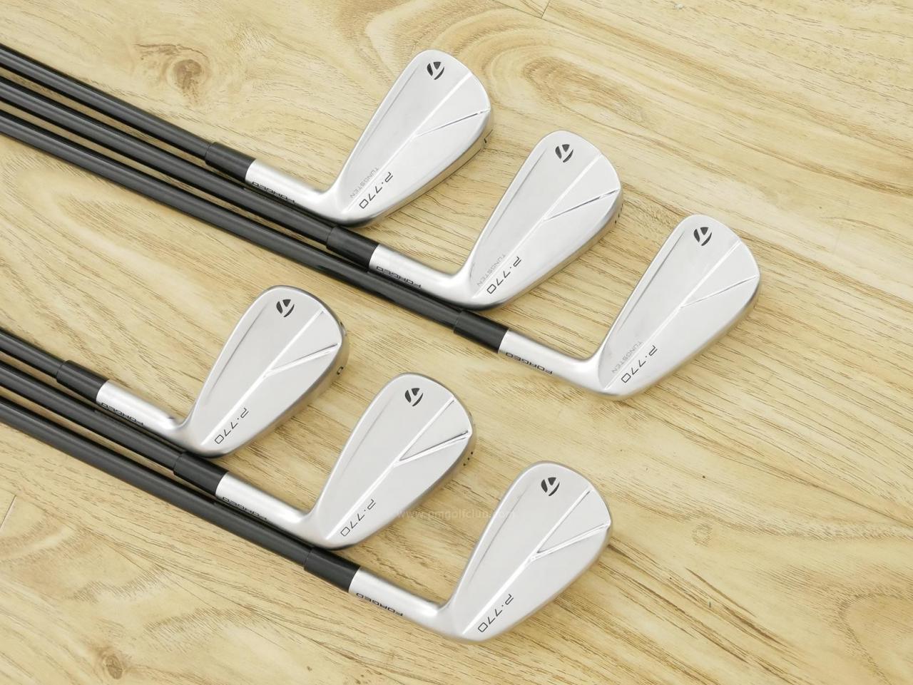 Iron set : Taylormade : ชุดเหล็ก Taylormade P770 Forged (รุ่นล่าสุด ปี 2023 นุ่ม แน่น)  มีเหล็ก 5-Pw (6 ชิ้น) ก้านกราไฟต์ Mitsubishi Diamana Thump i95 Flex S