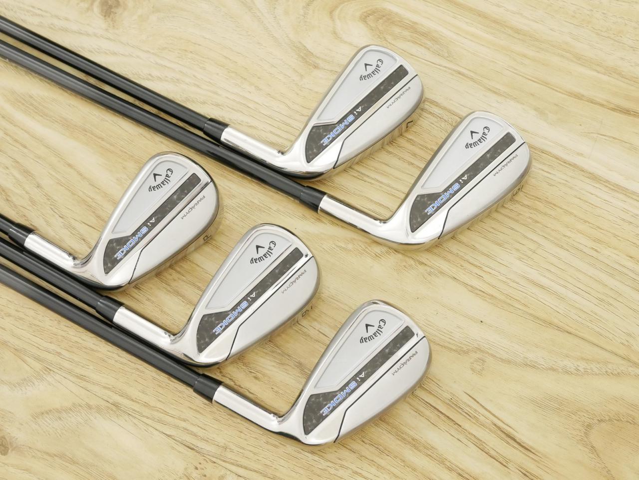 Iron set : Callaway : ชุดเหล็ก Callaway Paradym Ai Smoke (รุ่นล่าสุด ออกปี 2024 ตีง่ายมาก ไกล Japan Spec.) มีเหล็ก 6-Pw (5 ชิ้น) ก้านกราไฟต์ Fujikura TENSEI 50 Flex R