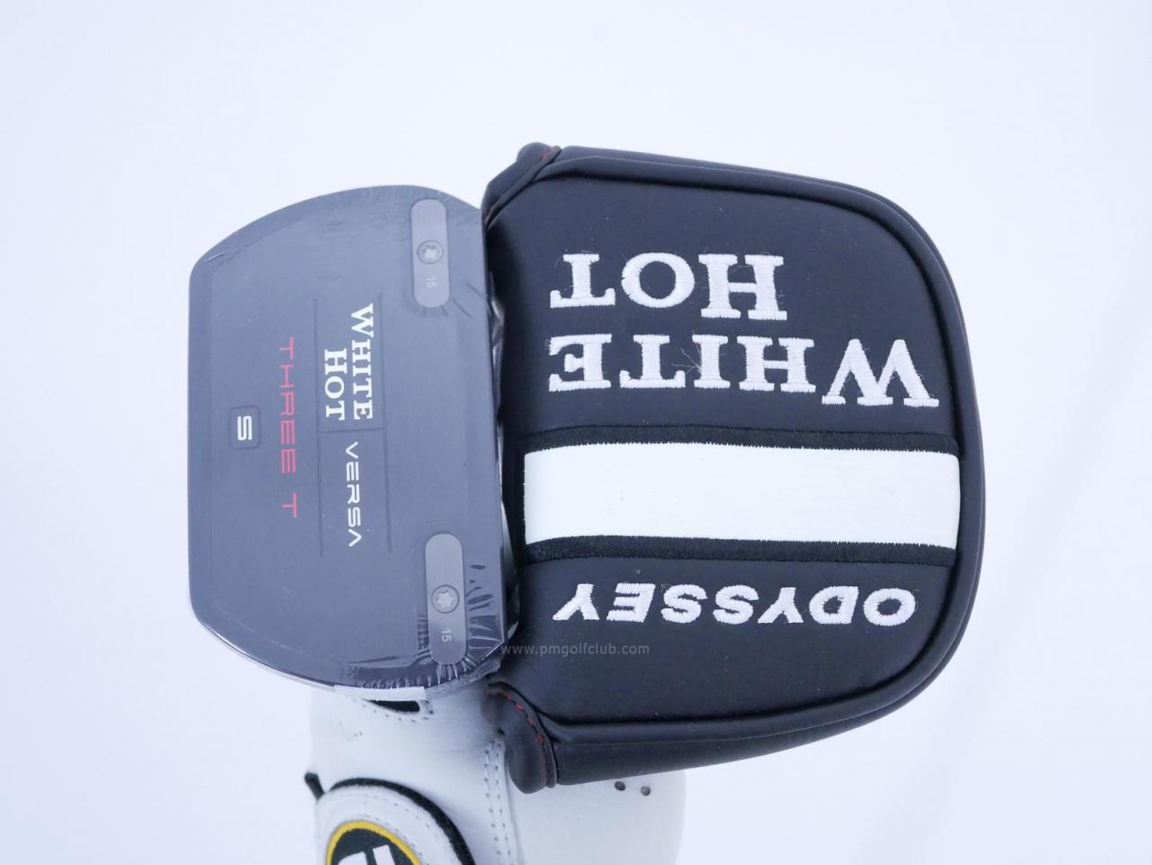 Putter : All : **ของใหม่ ยังไม่แกะพลาสติก** พัตเตอร์ Odyssey White Hot VERSA THREE T S (ออกปี 2023) ก้าน Stroke LAB ยาว 33 นิ้ว