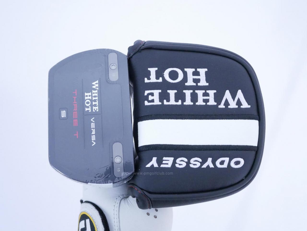 Putter : All : **ของใหม่ ยังไม่แกะพลาสติก** พัตเตอร์ Odyssey White Hot VERSA THREE T S (ออกปี 2023) ก้าน Stroke LAB ยาว 33 นิ้ว