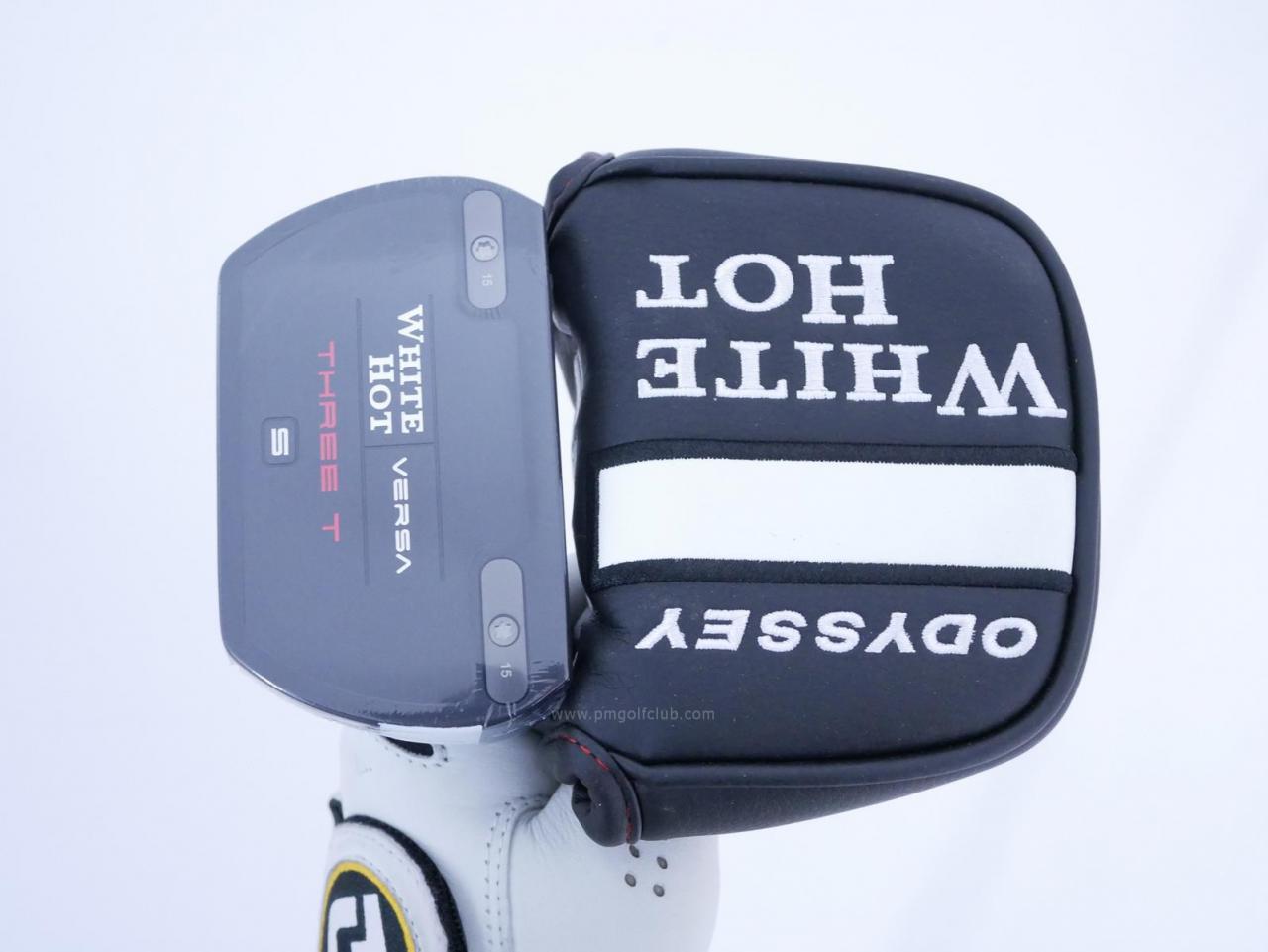 Putter : All : **ของใหม่ ยังไม่แกะพลาสติก** พัตเตอร์ Odyssey White Hot VERSA THREE T S (ออกปี 2023) ก้าน Stroke LAB ยาว 34 นิ้ว