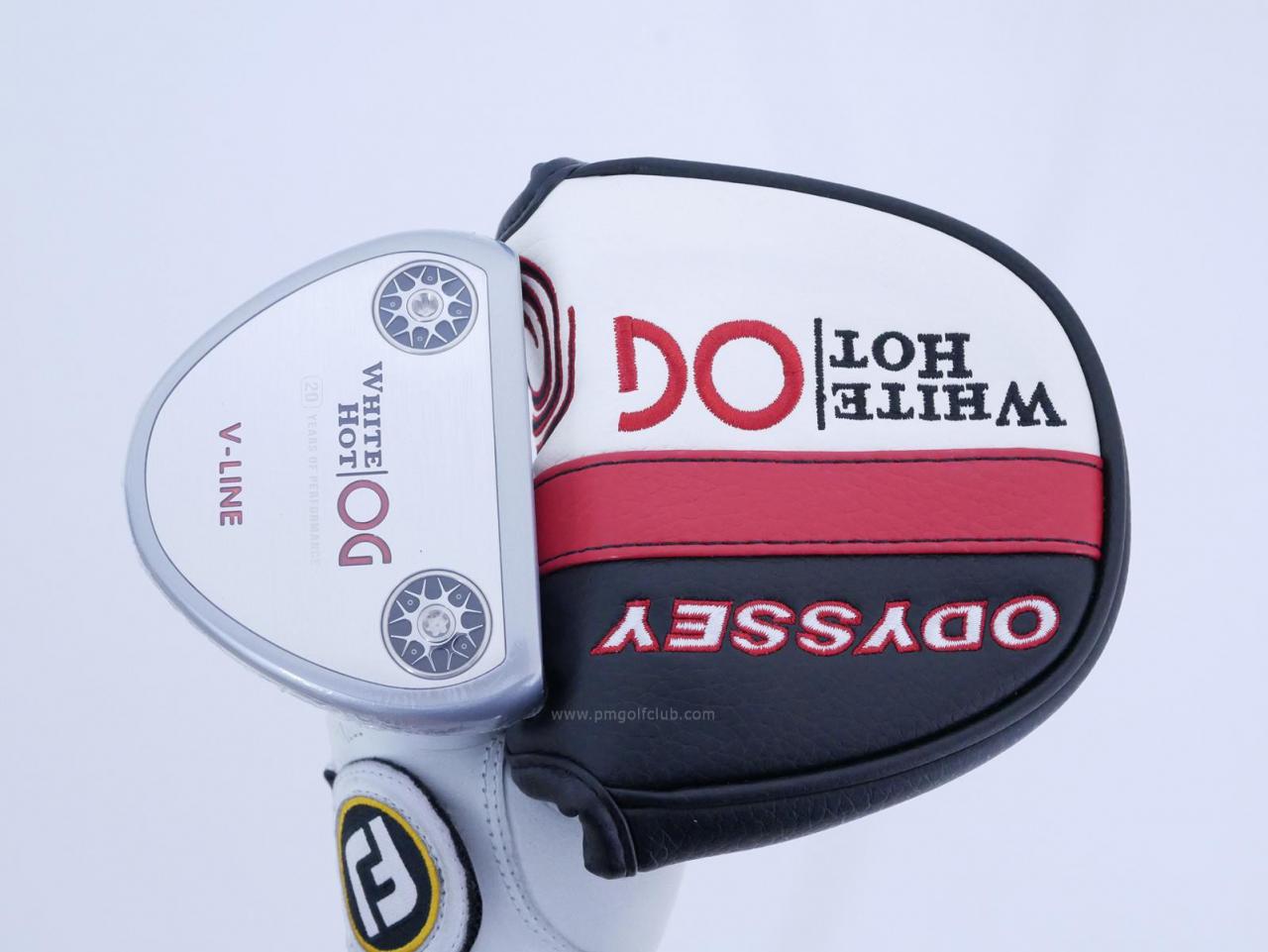 Putter : All : **ของใหม่ ยังไม่แกะพลาสติก** พัตเตอร์ Odyssey White Hot OG V-Line ก้าน Stroke LAB ยาว 34 นิ้ว