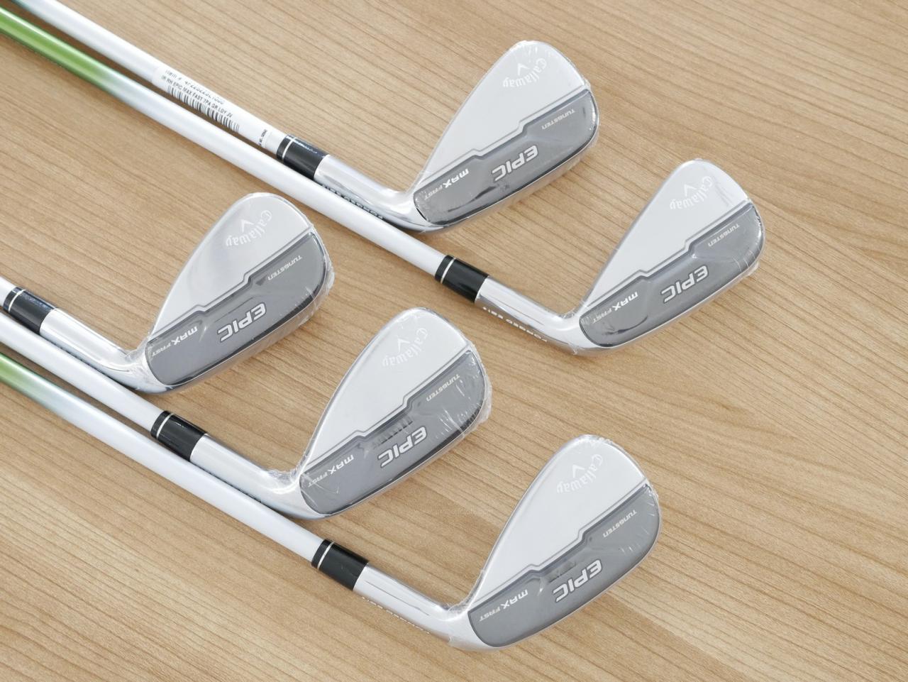 Lady club : All : **ของใหม่ ยังไม่แกะพลาสติก** ชุดเหล็ก Callaway EPIC Max Fast (รุ่นแพงสุด ไกลสุดของ Callaway ปี 2021) มีเหล็ก 7-Pw,Aw (5 ชิ้น) ก้านกราไฟต์ Mitsubishi ELDIO 40 Flex L