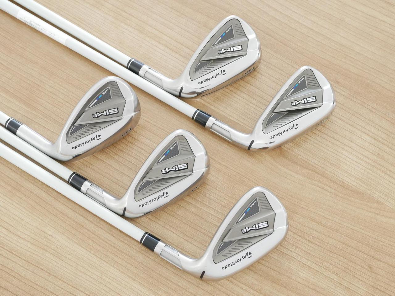 Lady club : All : ชุดเหล็ก Taylormade SIM 2 MAX (ออกปี 2021 Japan Spec.) มีเหล็ก 7-Pw,Sw (5 ชิ้น) ก้านกราไฟต์ Mitsubishi TENSEI TM40 Flex L