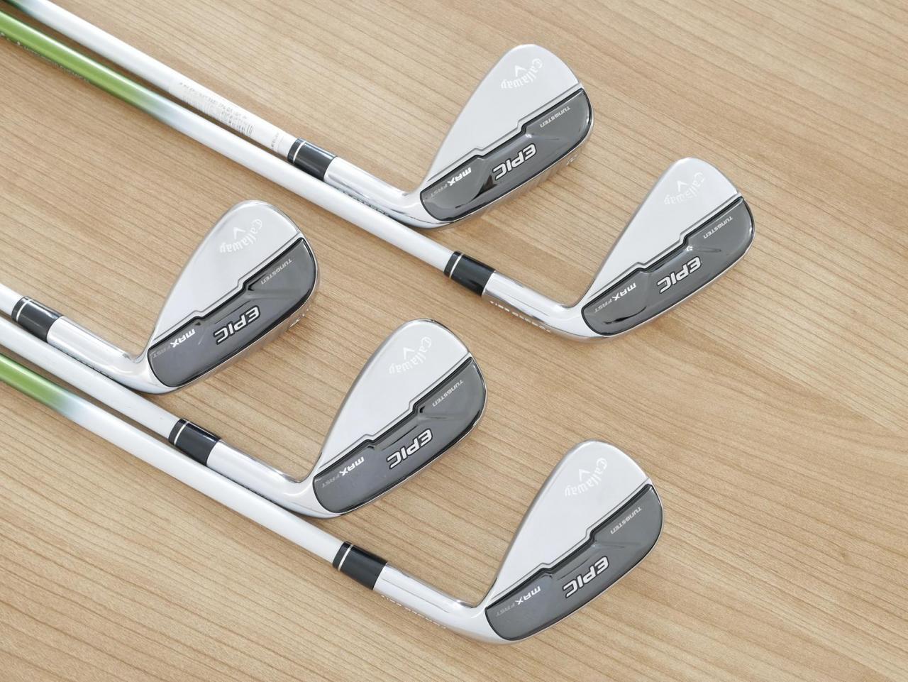 Lady club : All : ชุดเหล็ก Callaway EPIC Max Fast (รุ่นแพงสุด ไกลสุดของ Callaway ปี 2021) มีเหล็ก 7-Pw,Aw (5 ชิ้น) ก้านกราไฟต์ Mitsubishi ELDIO 40 Flex L