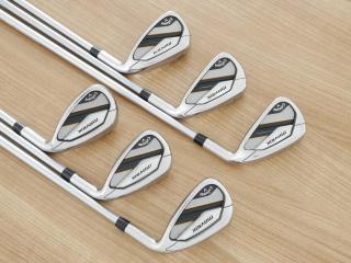 Iron set : Callaway : ชุดเหล็ก Callaway Mavrik (ปี 2020 ตีง่าย ไกลมากๆ) มีเหล็ก 6-Pw,Aw (6 ชิ้น) ก้านกราไฟต์ Mitsubishi Diamana 50 Flex S