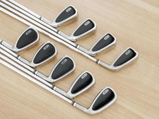 Iron set : PRGR : ชุดเหล็กกระเทย PRGR Egg Forged มีเหล็ก 5-Pw,Aw,As,Sw (9 ชิ้น) ก้านเหล็ก PRGR SSII 95 Flex SR